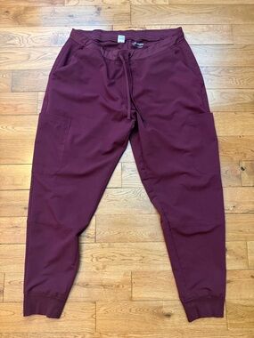 Mandala Burgundy Jogger Scrubs
